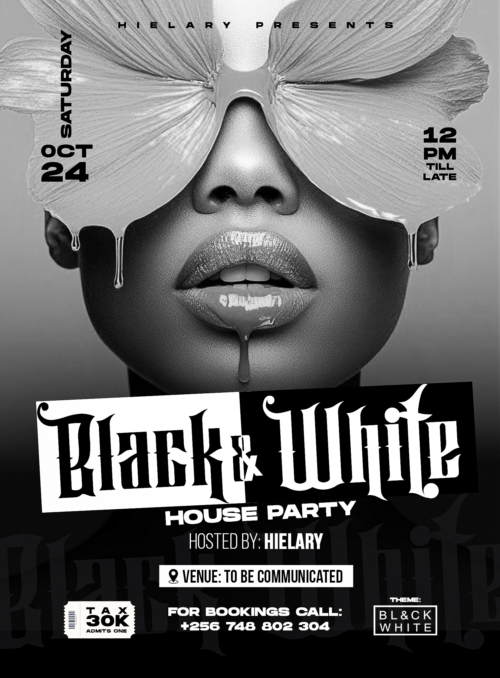 BLACK AND WHITE HOUSEPARTY