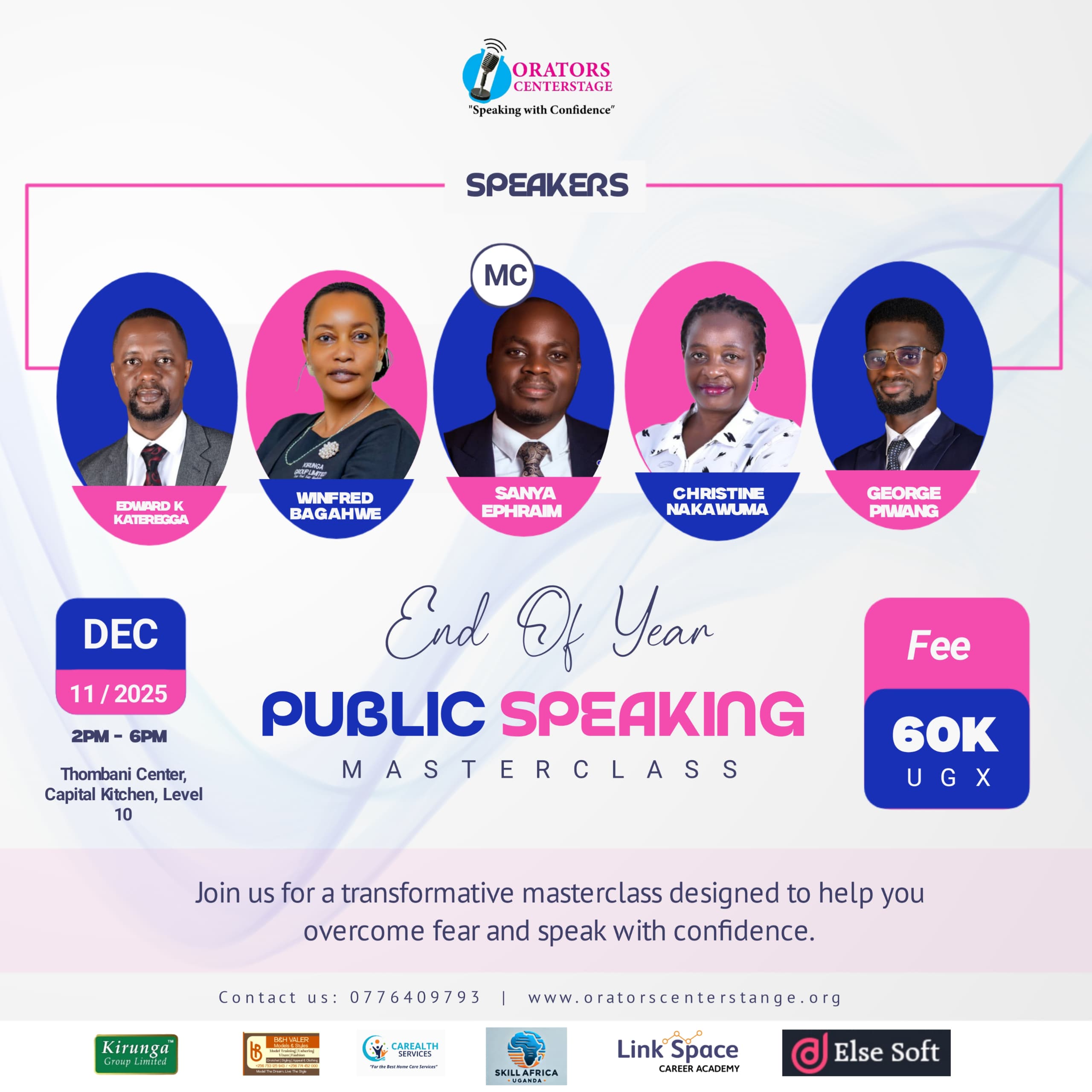 End of Year Public Speaking master Class 2025