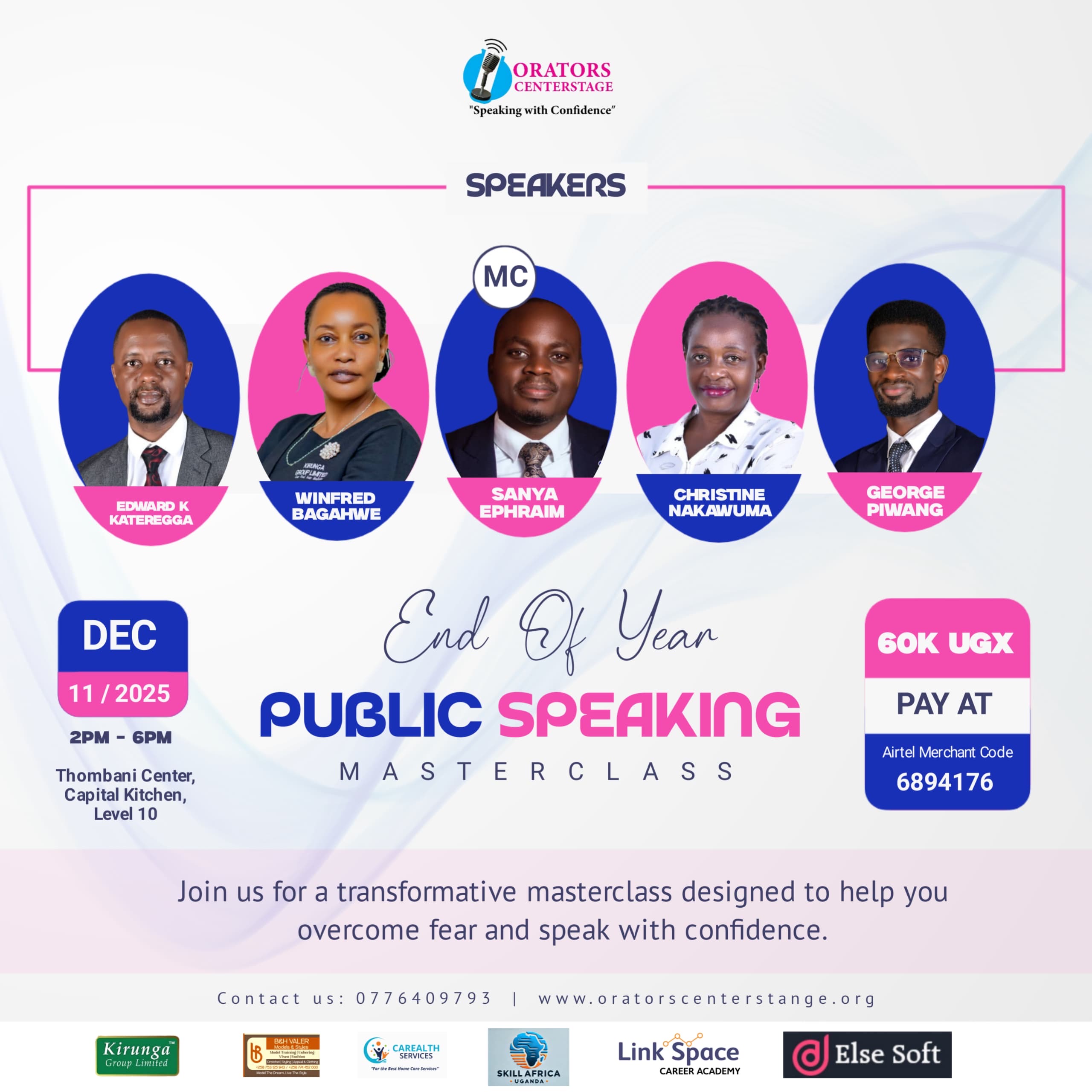 End of Year Public Speaking Master Class 2025