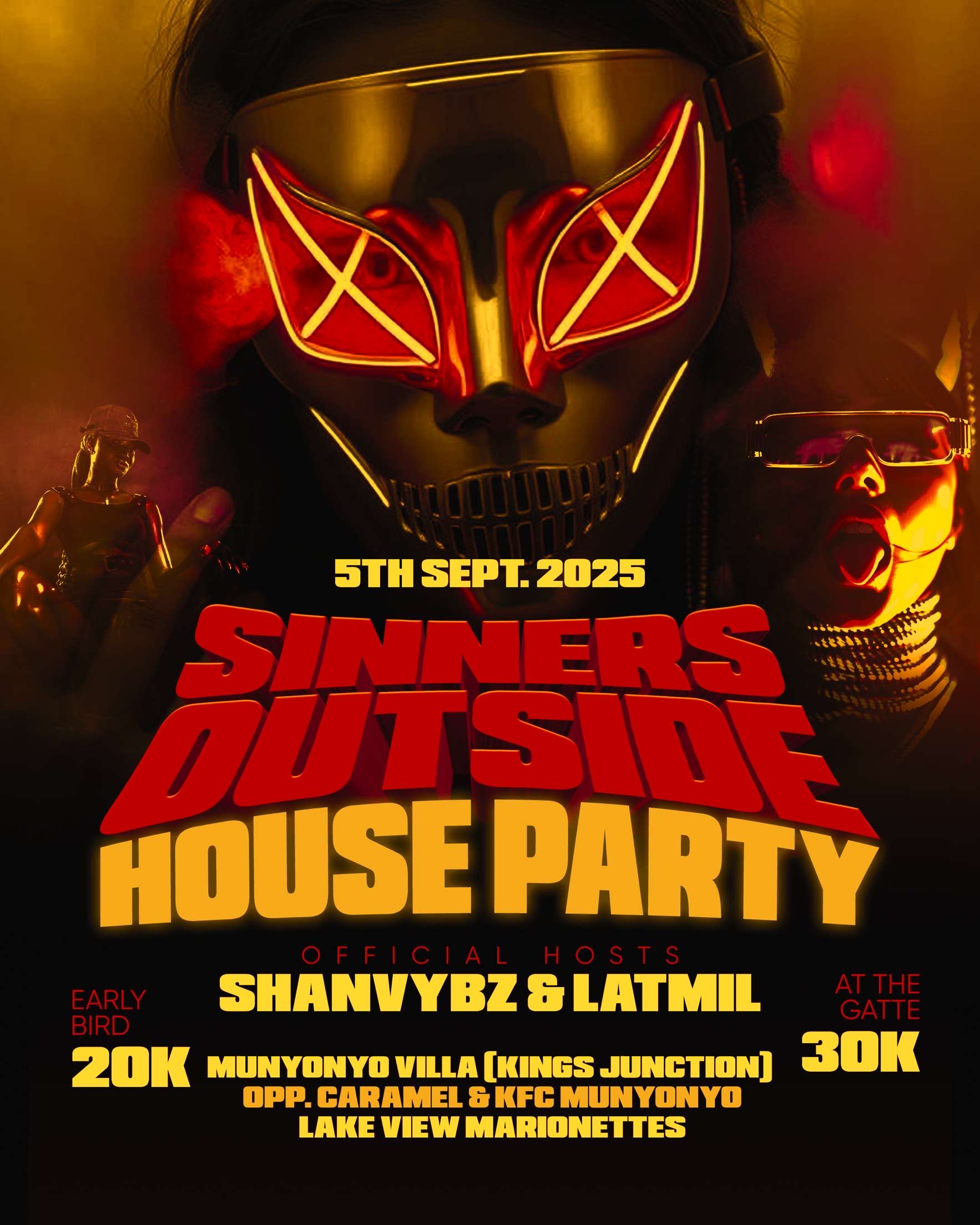 Sinners outside house party